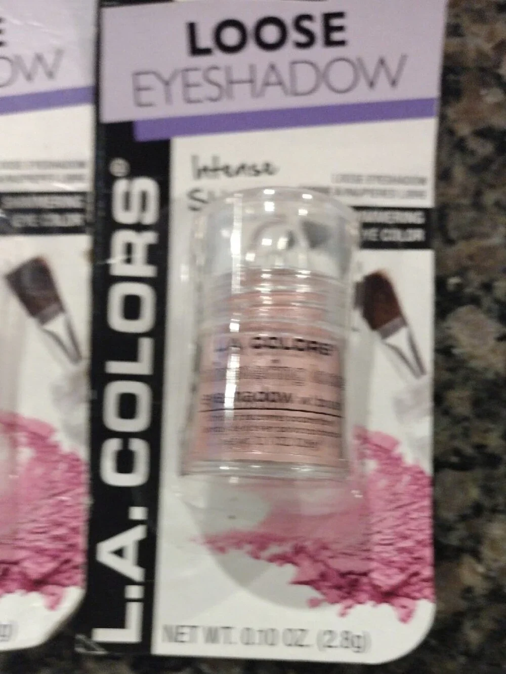 Lot of 2 L.A COLORS Shimmer Loose Eyeshadow both Honey Lollipop Pink 0.10 oz new